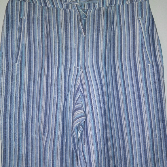 Crazy Horse linen blend striped beachy boho size 10P pants - Picture 6 of 6